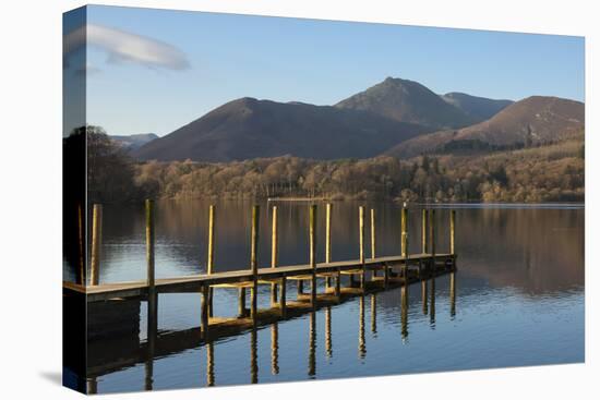 Causey Pike from the boat landing, Derwentwater, Keswick, Lake District National Park, Cumbria, Eng-James Emmerson-Premier Image Canvas