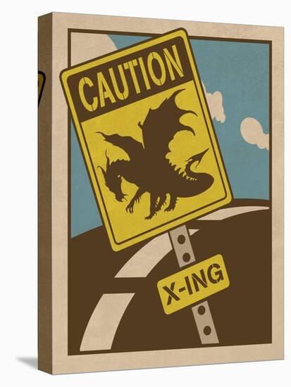 Caution Dragon Crossing-ALI Chris-Premier Image Canvas