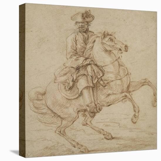 Cavalier sur un cheval piaffant ou caracolant-Charles Parrocel-Premier Image Canvas