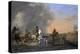 Cavalry Attack at Sunset-Jan Asselijn-Stretched Canvas