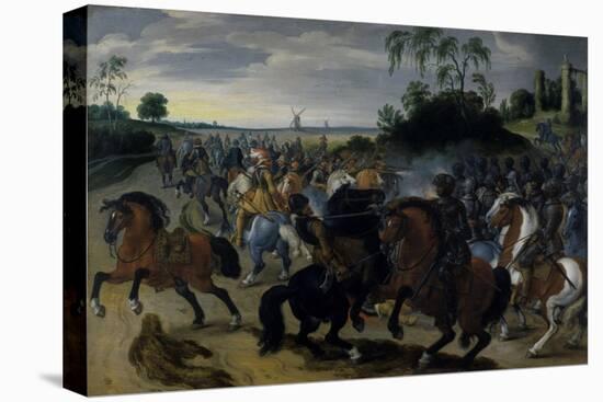 Cavalry in Combat at the Foot of a Hill-Sebastian Vrancx-Premier Image Canvas