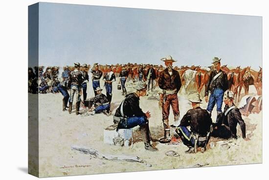 Cavalryman's Breakfast on the Plains, from an Oil Painting c.1890-Frederic Sackrider Remington-Premier Image Canvas