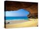 Cave at French Bay, San Salvador Island, Bahamas-Greg Johnston-Premier Image Canvas