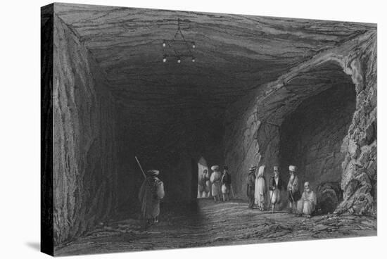Cave of the School of the Prophets, in Mount Carmel-William Henry Bartlett-Premier Image Canvas