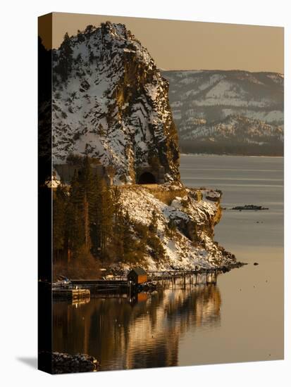 Cave Rock Tunnel Seen from Logan Shoals East Side Lake Tahoe Nevada, USA-Tom Norring-Premier Image Canvas