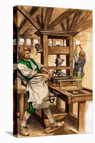 Caxton's Press (Gouache on Paper)-Peter Jackson-Premier Image Canvas