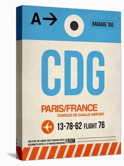 CDG Paris Luggage Tag 2-NaxArt-Stretched Canvas