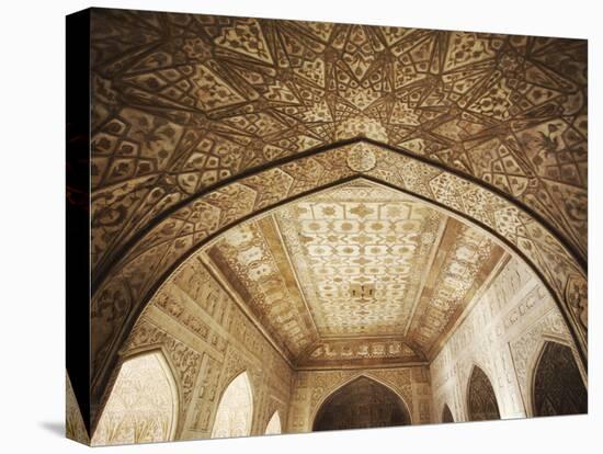 Ceiling of Khas Mahal in Agra Fort, Agra, Uttar Pradesh, India-Ian Trower-Premier Image Canvas