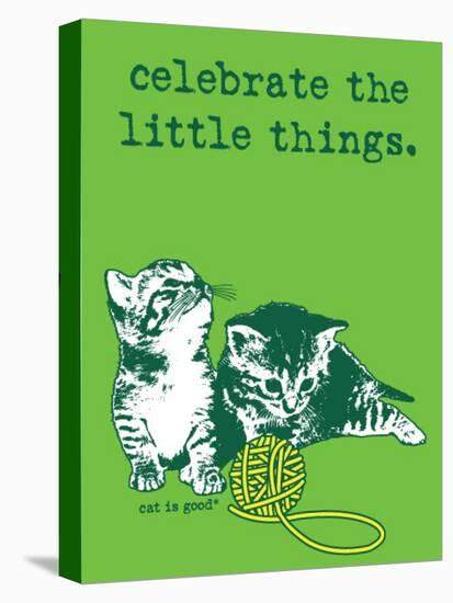 Celebrate the Little Things-Cat is Good-Stretched Canvas