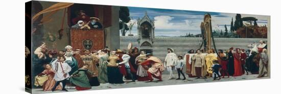 Celebrated Madonna by Cimabue-Frederick Leighton-Stretched Canvas