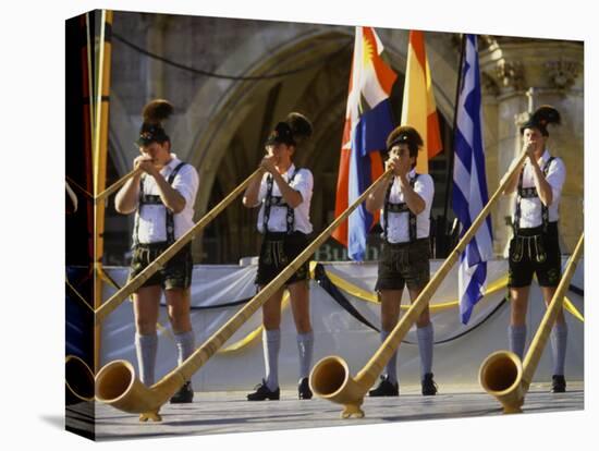 Celebration of Oktoberfest, Band in Munich, Germany-Bill Bachmann-Premier Image Canvas