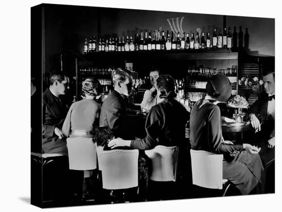 Celebrity Patrons Enjoying Drinks at This Speakeasy Without Fear of Police Prohibition Raids-Margaret Bourke-White-Premier Image Canvas