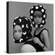 Celia Hammond and Patty Boyd in Edward Mann Dots and Moons Helmets, 1965-John French-Premier Image Canvas