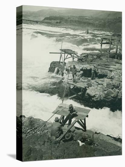 Celilo Falls, Circa 1930-null-Premier Image Canvas