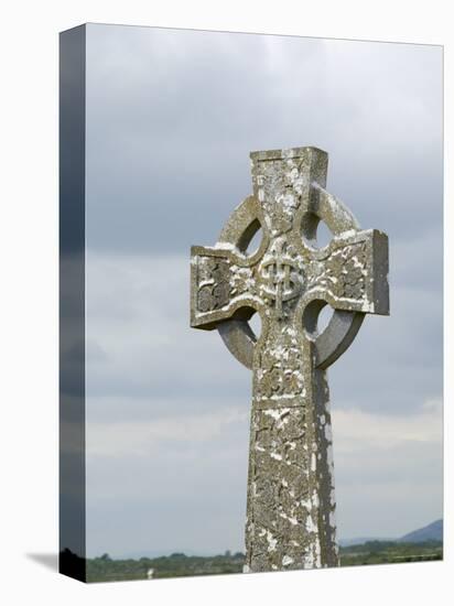 Celtic Style Cross in Graveyard, Connacht, Republic of Ireland (Eire)-Gary Cook-Premier Image Canvas