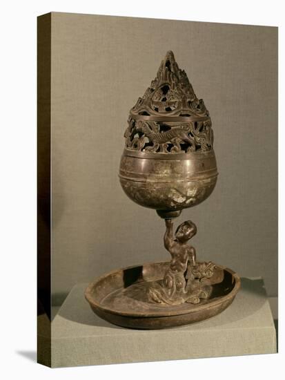 Censer in Shape of Cosmic Mountain Po-Shan-Lu, Tomb of Princess Tou Wen, Hebei, Western Han Dynasty-null-Premier Image Canvas