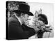 Cent Dollars pour un Sherif TRUE GRIT by Henry Athaway with John Wayne and Kim Darby, 1969 (b/w pho-null-Stretched Canvas