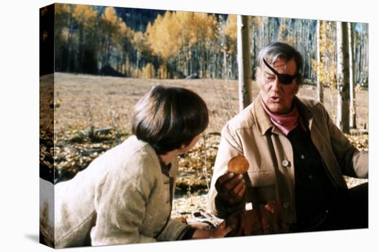 Cent Dollars pour un Sherif TRUE GRIT by Henry Athaway with John Wayne and Kim Darby, 1969 (photo)-null-Stretched Canvas