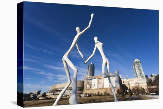 Center for Performing Arts, Sculpture by Jonathan Borofsky, Denver, Colorado, USA-Walter Bibikow-Premier Image Canvas