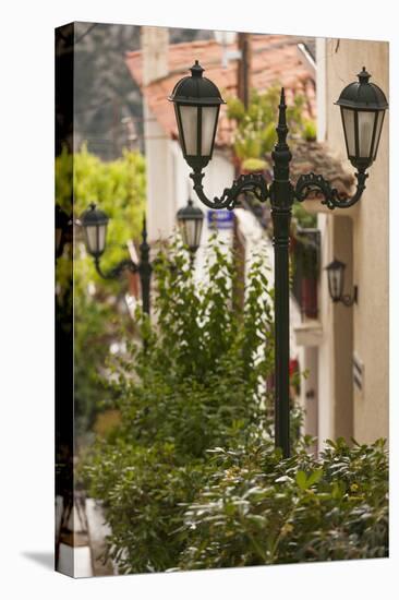 Central Greece, Delphi, Streetlight-Walter Bibikow-Premier Image Canvas