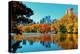 Central Park Autumn and Buildings Reflection in Midtown Manhattan New York City-Songquan Deng-Premier Image Canvas