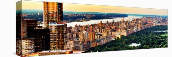 Central Park with Skyscrapers and Upper West Side Manhattan View at Sunset, New York-Philippe Hugonnard-Premier Image Canvas