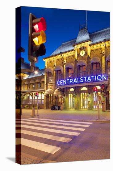 Central Station at Dusk, Drottningtorget, Gothenburg, Sweden, Scandinavia, Europe-Frank Fell-Premier Image Canvas