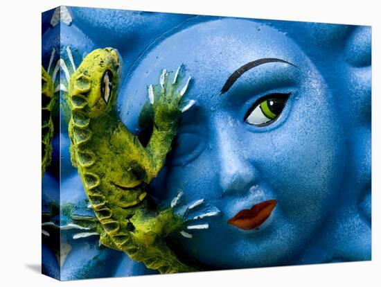 Ceramic Plaque Face and Lizard, San Miguel De Allende, Mexico-Nancy Rotenberg-Premier Image Canvas