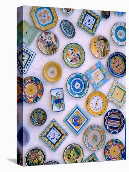 Ceramic Plates on Shop Wall, Algarve, Portugal-Merrill Images-Premier Image Canvas