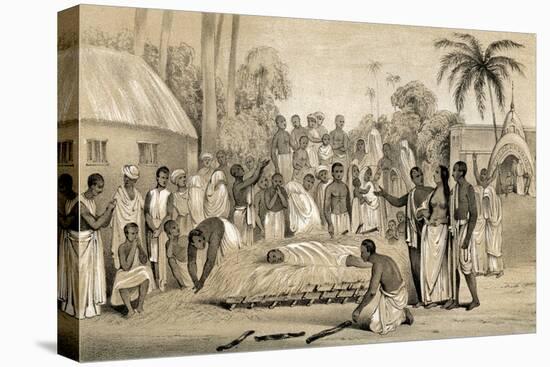 Ceremony of Burning a Hindu Widow with the Body of Her Late Husband, 1847-B Solwyn-Premier Image Canvas