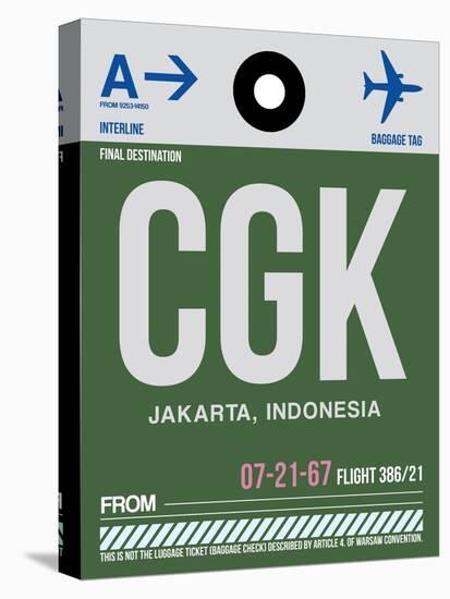 CGK Jakarta Luggage Tag II-NaxArt-Stretched Canvas