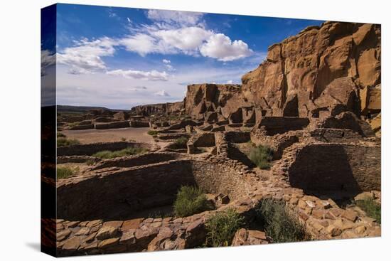 Chaco Ruins in the Chaco Culture Nat'l Historic Park, UNESCO World Heritage Site, New Mexico, USA-Michael Runkel-Premier Image Canvas