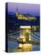 Chain Bridge and Danube River, Budapest, Hungary-Doug Pearson-Premier Image Canvas