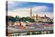 Chain Bridge, Lion Matthias Church Fisherman's Bastion, Budapest, Hungary-William Perry-Premier Image Canvas