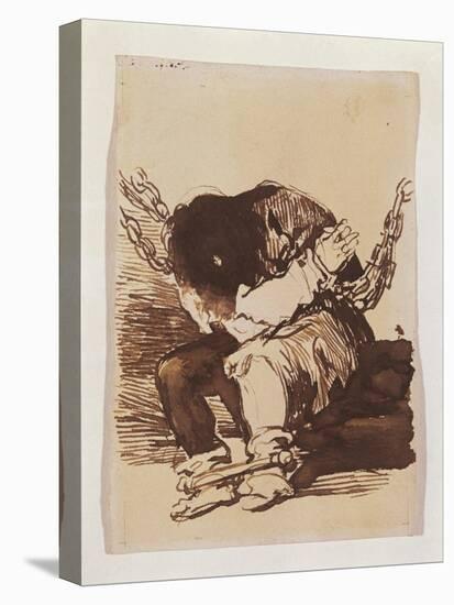 Chained Prisoner, Seated-Francisco de Goya-Stretched Canvas