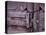 Chains and Lock on Weathered Barn Door-Mick Roessler-Premier Image Canvas