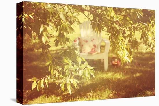 Chair Apples and a Book under a Tree-soupstock-Premier Image Canvas