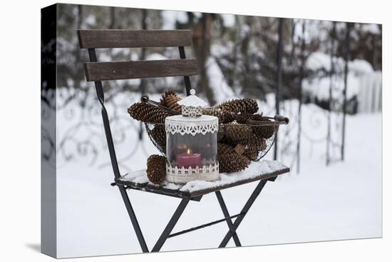 Chair in the Snow with Wintry Still Life-Andrea Haase-Premier Image Canvas