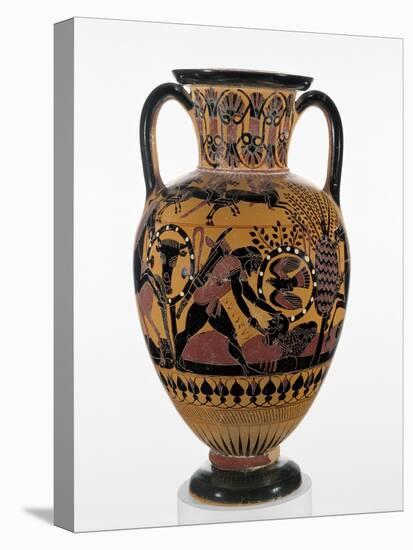 Chalcidian black-figure neck amphora with Odysseus killing a Thracian, c.540 BC-Greek-Premier Image Canvas