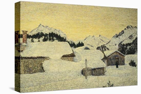 Chalets in Snow-Giovanni Segantini-Premier Image Canvas