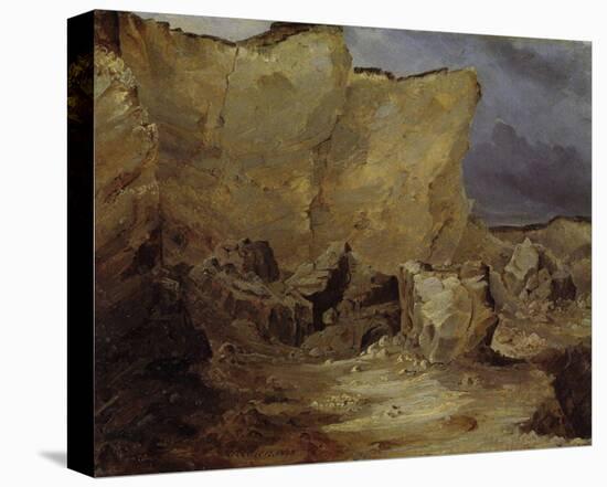 Chalk Rocks of Ruegen-Karl Blechen-Stretched Canvas