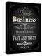 Chalkboard Business Lunch Poster, Typographic Design-Ozerina Anna-Stretched Canvas