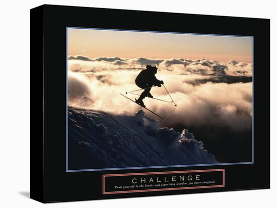 Challenge - Skier in Clouds-Unknown Unknown-Stretched Canvas