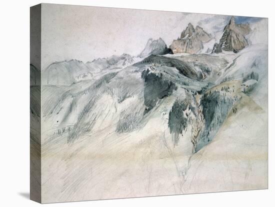 Chamonix, Aiguille Charmoz, from a Window of the Union, 1849-John Ruskin-Premier Image Canvas