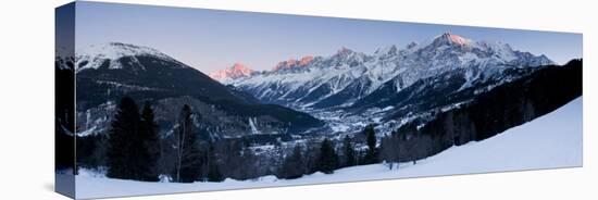 Chamonix Valley, Mont Blanc and the Mont Blanc Massif Range of Mountains-Gavin Hellier-Premier Image Canvas