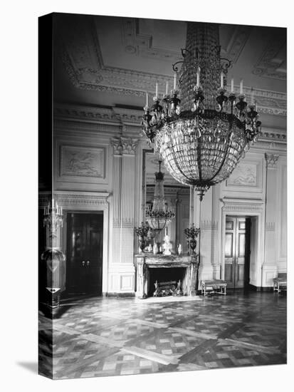Chandelier Hanging in East Room of White House-null-Premier Image Canvas