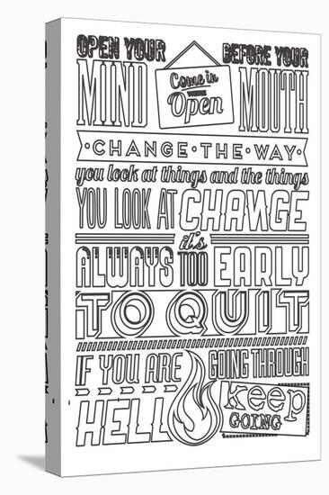 Change Set Black-Vintage Vector Studio-Stretched Canvas