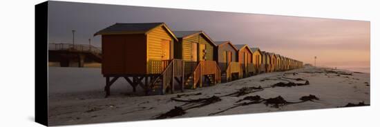 Changing Room Huts on the Beach, Muizenberg Beach, False Bay, Cape Town, South Africa-null-Premier Image Canvas