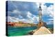 Chania Port, View with Light House. Crete. Greece-Maugli-l-Premier Image Canvas