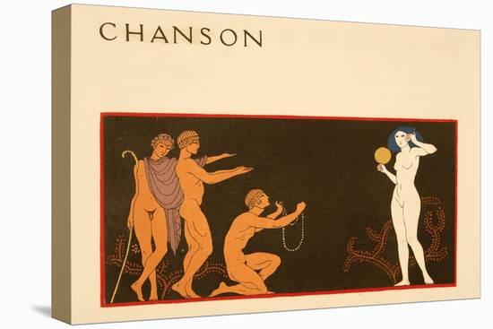 Chanson, Illustration from Les Chansons De Bilitis, by Pierre Louys, Pub. 1922 (Pochoir Print)-Georges Barbier-Premier Image Canvas